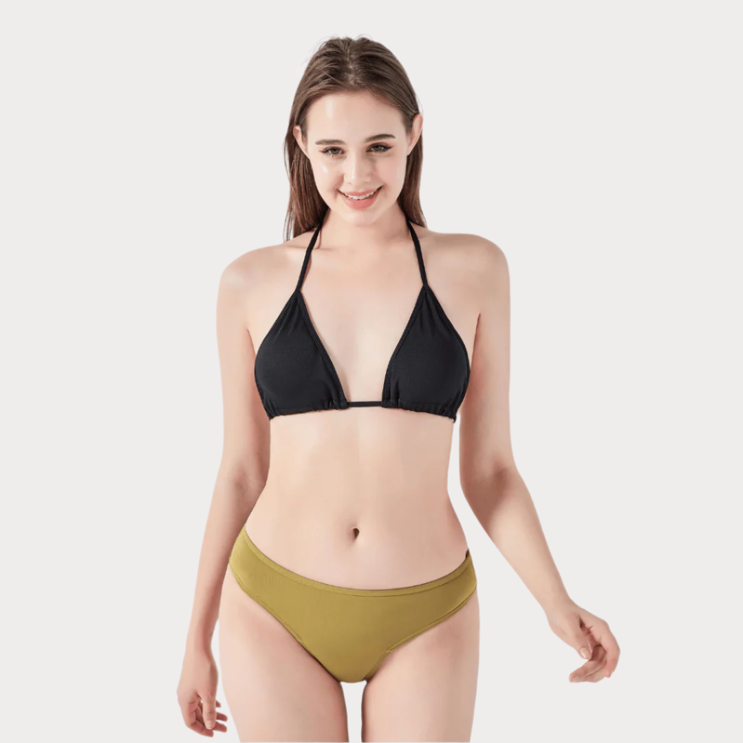 Slip de Baie Menstrual Olive - Costume de Baie