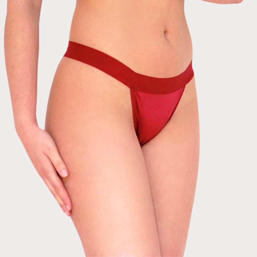 Chiloti Menstruali Reutilizabili Tanga " Fire Red" - Absorbtie Mica