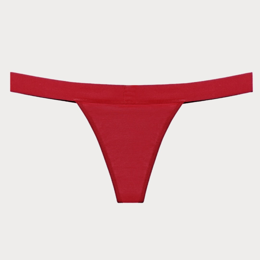 Chiloti Menstruali Reutilizabili Tanga " Fire Red" - Absorbtie Mica