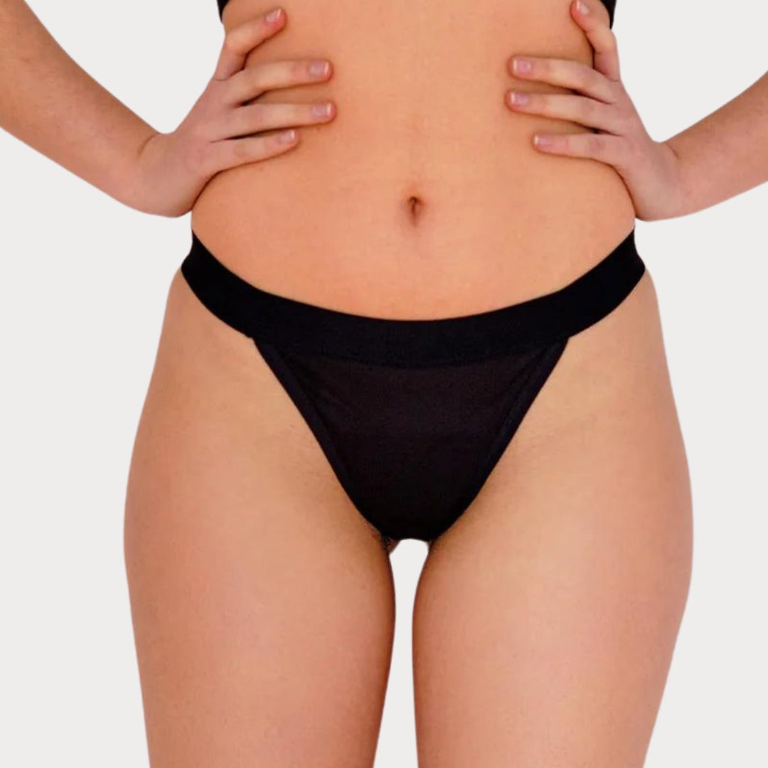 Chiloti Menstruali Reutilizabii Tanga Negru - Absorbtie Mica