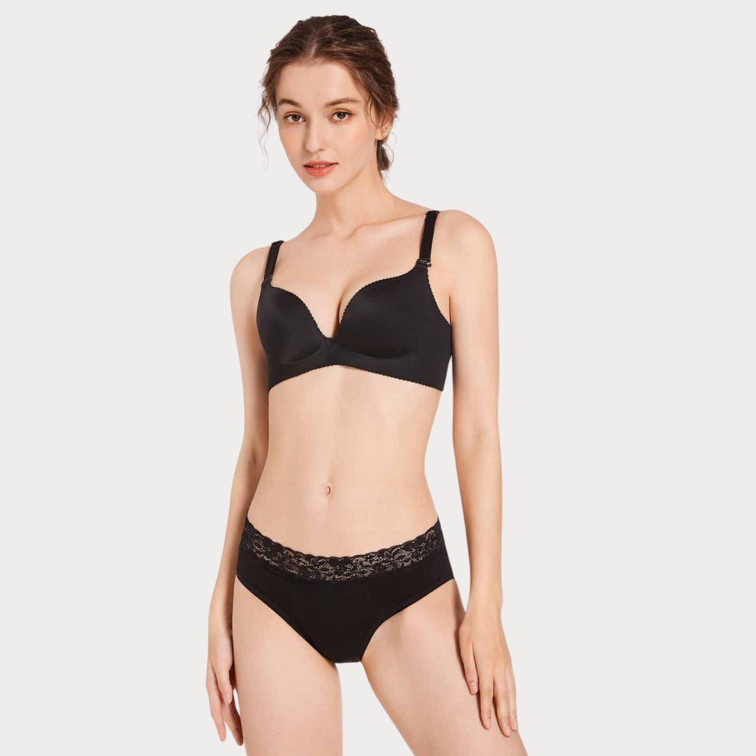 Chiloti Menstruali Reutlizabili Dantela Florala - Absorbtie ridicata