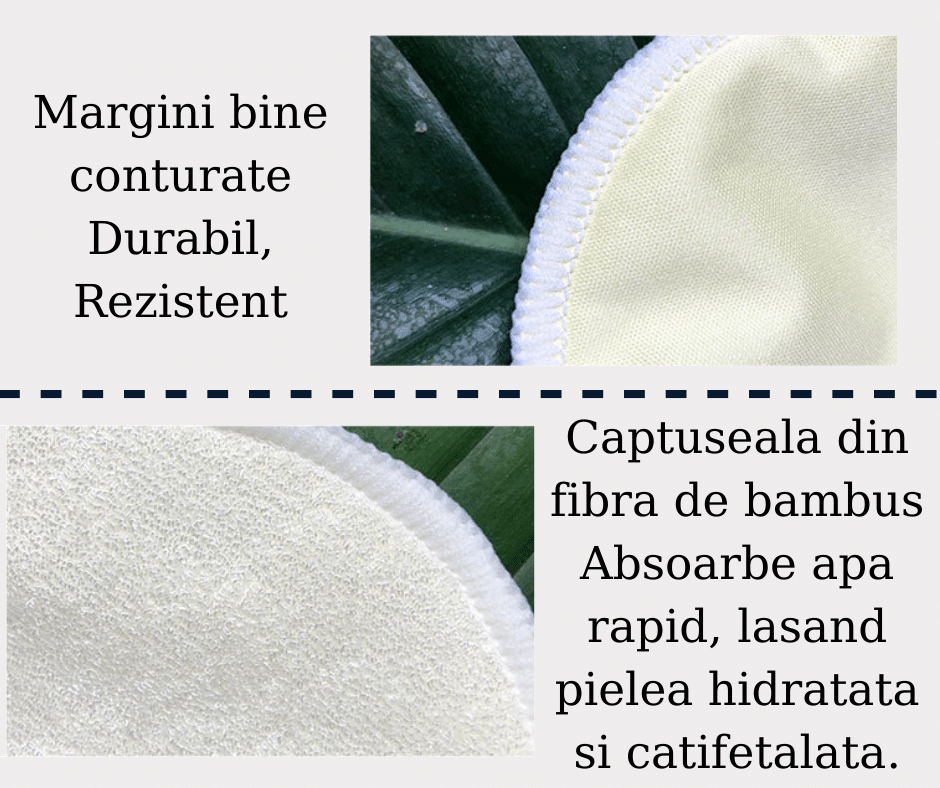 Dischetele reutilizabile sunt o opțiune ecologică și economică pentru curățarea și igienizarea pielii. Acestea sunt realizate din materiale durabile, precum bumbacul organic sau microfibra, și pot fi spălate și refolosite de mai multe ori. Aceste dischete sunt ideale pentru utilizare zilnică pentru curățarea și demachierea pielii, dar pot fi utilizate și pentru alte scopuri, cum ar fi îndepărtarea lotiunilor sau exfolierea pielii.