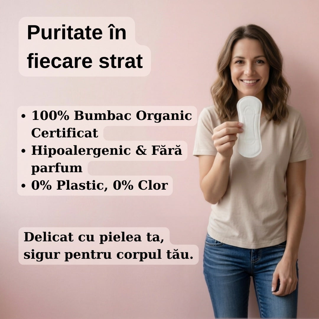 Absorbant din bumbac organic protej-slip